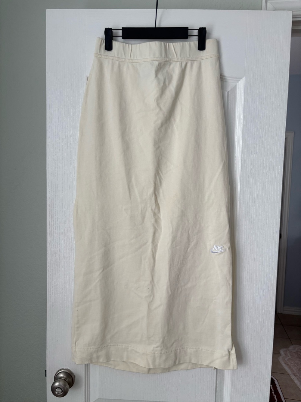 Nike Cream Maxi Skirt with Subtle Logo